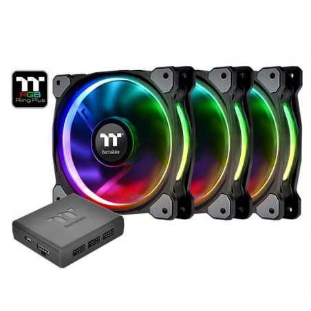 Riing 12 RGB Plus TT Premium Edition 3 Pack (3x120mm, 500-1500 RPM) Riing 12 RGB Plus TT Premium Edition 3 Pack (3x120mm, 500-1500 RPM)