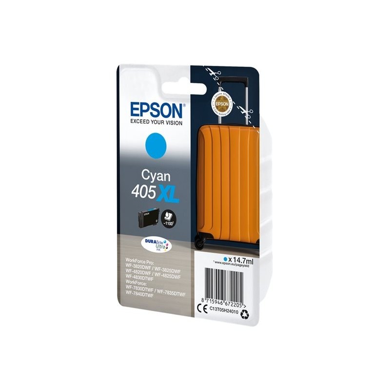 EPSON Singlepack Cyan 405XL DURABrite Ultra Ink