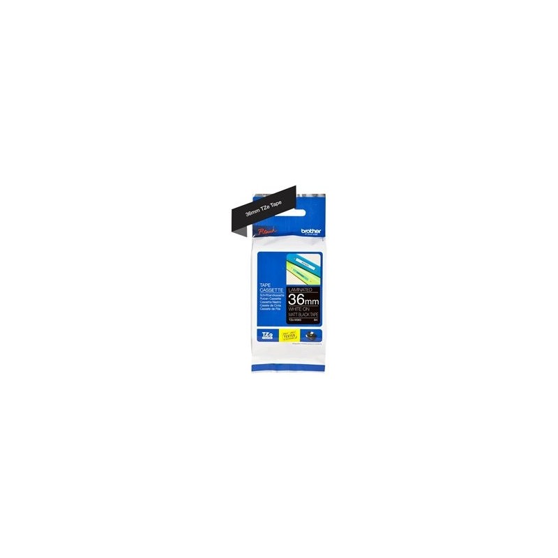 BROTHER TZeM365 tape white on blank black surface 36mm