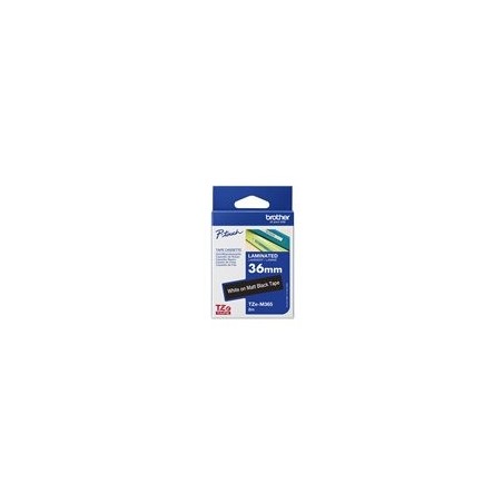 BROTHER TZeM365 tape white on blank black surface 36mm