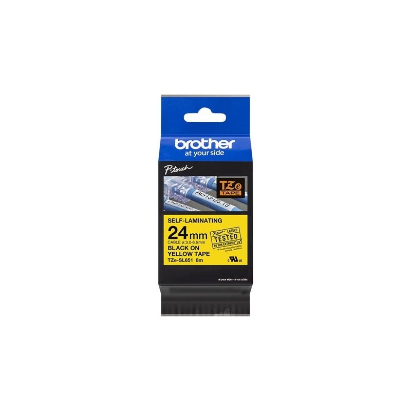 BROTHER TZeSL651 tape Black on Yellow 24mm