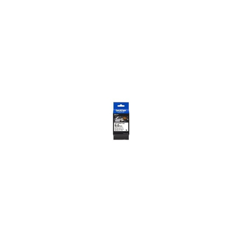 BROTHER Heat Shrink Tube Black on White 9.0mm