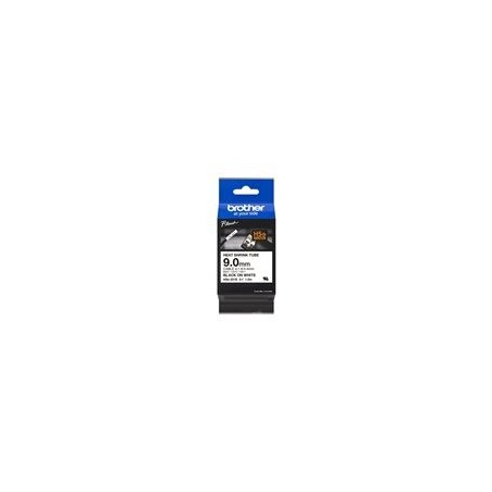 BROTHER Heat Shrink Tube Black on White 9.0mm