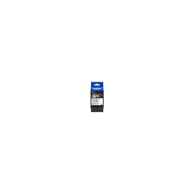 BROTHER Heat Shrink Tube Black on White 11.2mm
