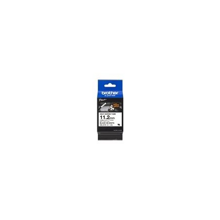 BROTHER Heat Shrink Tube Black on White 11.2mm