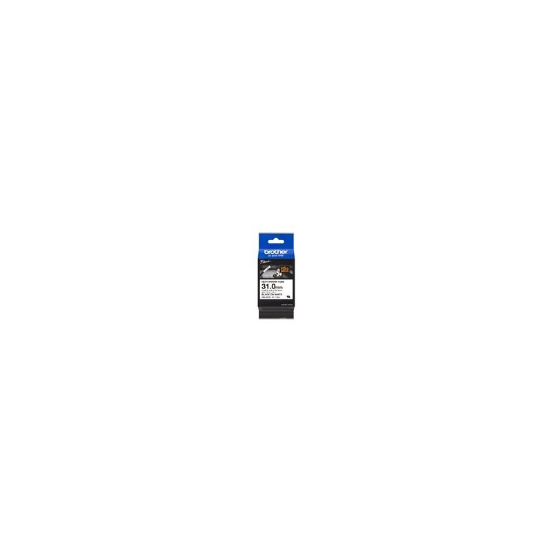 BROTHER Heat Shrink Tube Black on White 31.0mm