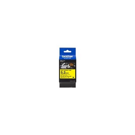 BROTHER Heat Shrink Tube Black on Yellow 5.2mm