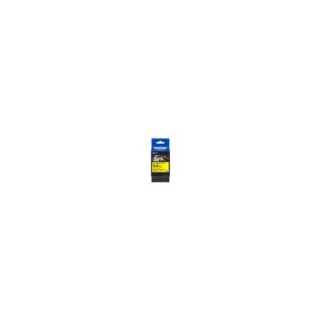 BROTHER Heat Shrink Tube Black on Yellow 9.0mm