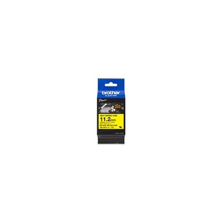 BROTHER Heat Shrink Tube Black on Yellow 11.2mm