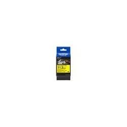 BROTHER Heat Shrink Tube Black on Yellow 11.2mm