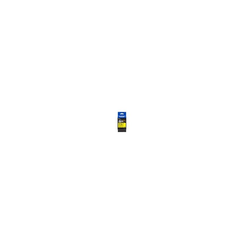 BROTHER Heat Shrink Tube Black on Yellow 11.2mm