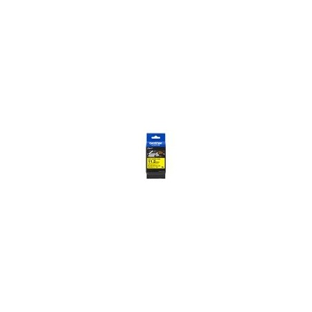 BROTHER Heat Shrink Tube Black on Yellow 11.2mm