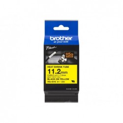 BROTHER Heat Shrink Tube Black on Yellow 11.2mm