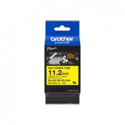 BROTHER Heat Shrink Tube Black on Yellow 11.2mm