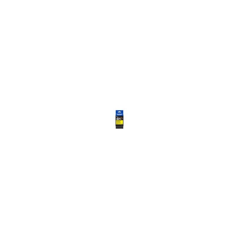 BROTHER Heat Shrink Tube Black on Yellow 11.2mm