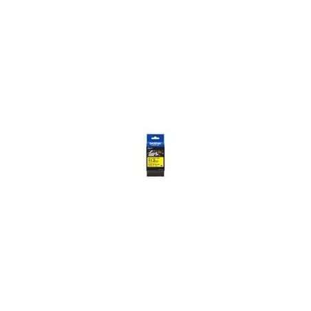 BROTHER Heat Shrink Tube Black on Yellow 11.2mm