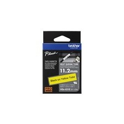 BROTHER Heat Shrink Tube Black on Yellow 11.2mm
