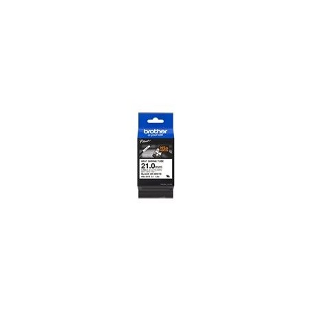 BROTHER HSE251E Black on white heat shrink tape 21mm