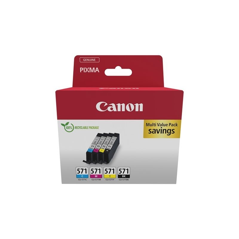 CANON CLI-571 Ink Cartridge C/M/Y/BK MULTI BL SEC