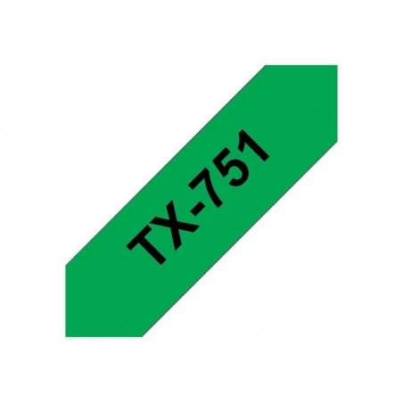 BROTHER P-Touch TX-751 black on green 24mm