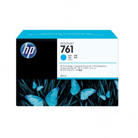 HP 761 original ink cartridge cyan standard capacity 400ml 1-pack HP 761 original ink cartridge cyan standard capacity 400ml 1-pack
