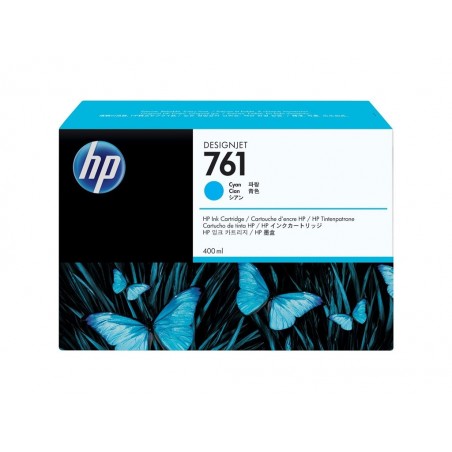 HP 761 original ink cartridge cyan standard capacity 400ml 1-pack HP 761 original ink cartridge cyan standard capacity 400ml 1-pack