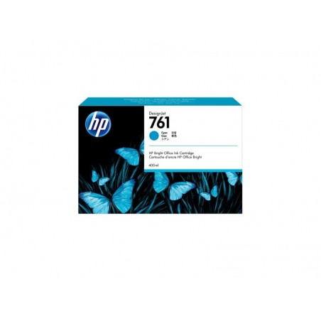 HP 761 original ink cartridge cyan standard capacity 400ml 1-pack HP 761 original ink cartridge cyan standard capacity 400ml 1-pack
