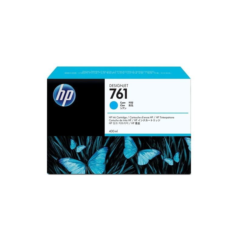 HP 761 original ink cartridge cyan standard capacity 400ml 1-pack HP 761 original ink cartridge cyan standard capacity 400ml 1-pack