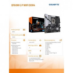 Płyta główna B760M GAMING PLUS WIFI s1700 4DDR4 DP/HDMI mATX 