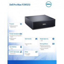 Komputer Dell Pro Max FCM1253 GB10 NVIDIA DGX OS /NVIDIA GB10 Grace/128GB/1TB/1Y Basic Onsite + 1Y KYHD