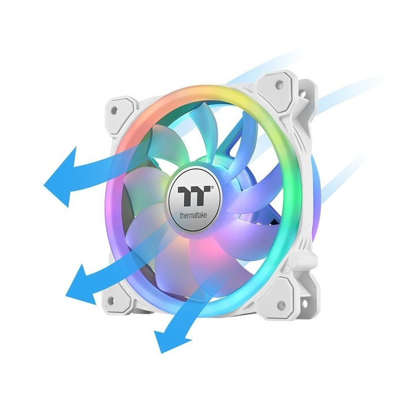 Wentylator SwaFan 12 RGB + kontroler + zamienne łopatki (reverse), snow Wentylator SwaFan 12 RGB + kontroler + zamienne łopatki (reverse), snow