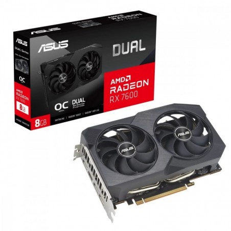 Karta graficzna Radeon RX 7600 V2 Dual OC 8GB GDDR6 128bit 3DP/HDMI Karta graficzna Radeon RX 7600 V2 Dual OC 8GB GDDR6 128bit 3DP/HDMI
