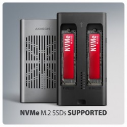 EEM2-20GD Obudowa zewnętrzna aluminiowa USB-C 3.2 Gen2x2, Dual NVMe M.2 SSD 20gbps, Clone Master