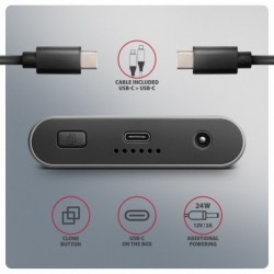EEM2-20GD Obudowa zewnętrzna aluminiowa USB-C 3.2 Gen2x2, Dual NVMe M.2 SSD 20gbps, Clone Master