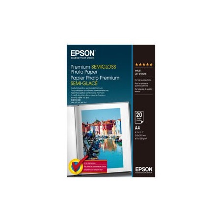 EPSON C13S041332 Papier Epson Premium Semigloss photo 251g A4 20ark