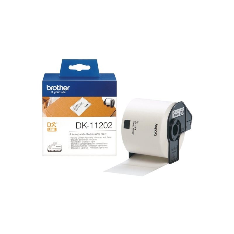 BROTHER DK11202 Brother szallitmanyozoi etikett 62x100mm, 300/tekercs