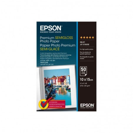 EPSON C13S041765 Papier Epson Premium Semigloss photo 251g 10x15 50ark
