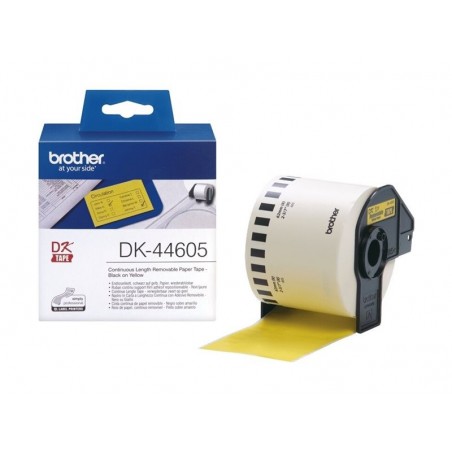 BROTHER DK44605 Brother szalagcimke, nem tapad, 62mm, sarga