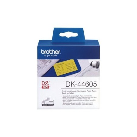 BROTHER DK44605 Brother szalagcimke, nem tapad, 62mm, sarga