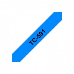 BROTHER TC591 Taśma Brother 9mm BLACK ON BLUE TAPE