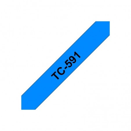 BROTHER TC591 Taśma Brother 9mm BLACK ON BLUE TAPE