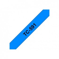 BROTHER TC591 Taśma Brother 9mm BLACK ON BLUE TAPE