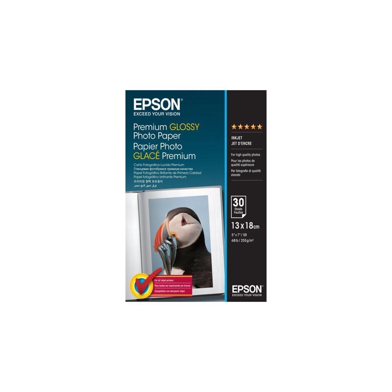 EPSON C13S042154 Papier Epson Premium Glossy photo 255g 13x18 30ark