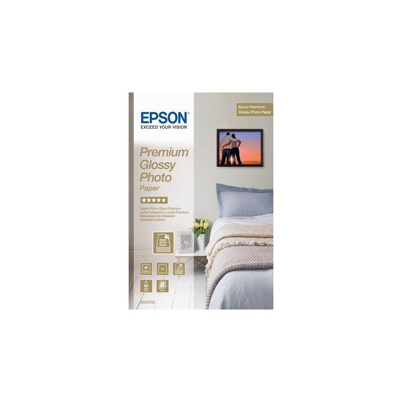 EPSON C13S042155 Papier Epson Premium Glossy photo 255g A4 15ark