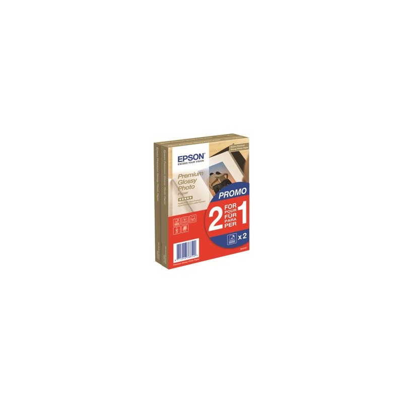 EPSON Premium glossy photo paper inkjet 255g/m2 100x150mm 2x40 sheets 1-pack BOGOF