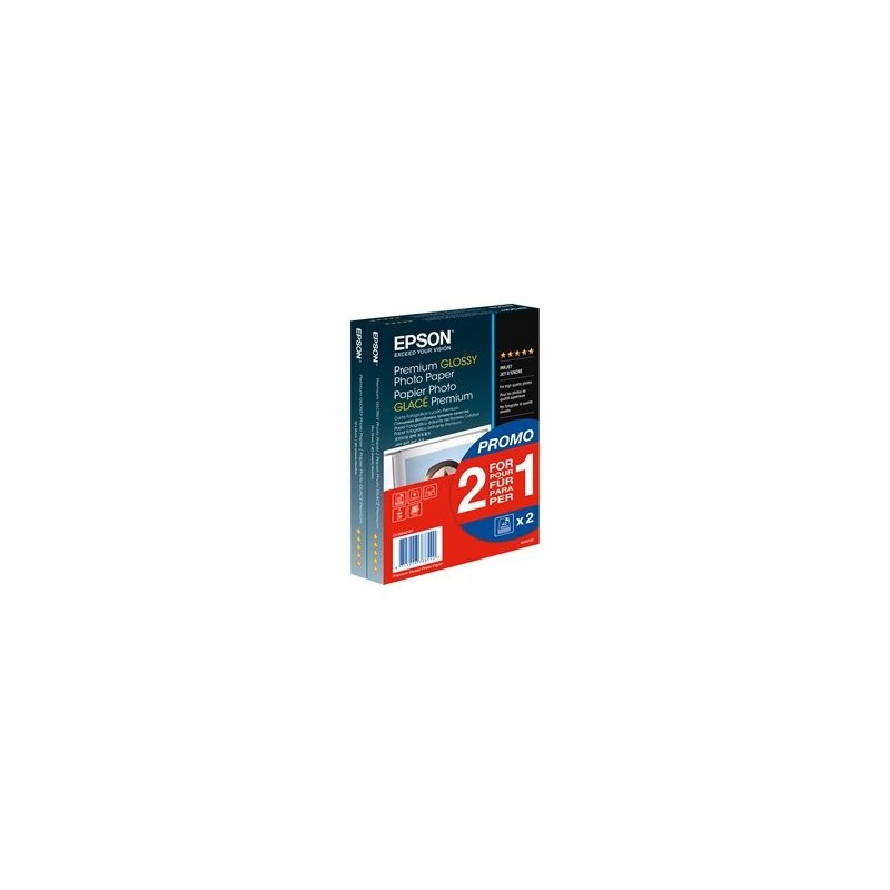EPSON Premium glossy photo paper inkjet 255g/m2 100x150mm 2x40 sheets 1-pack BOGOF