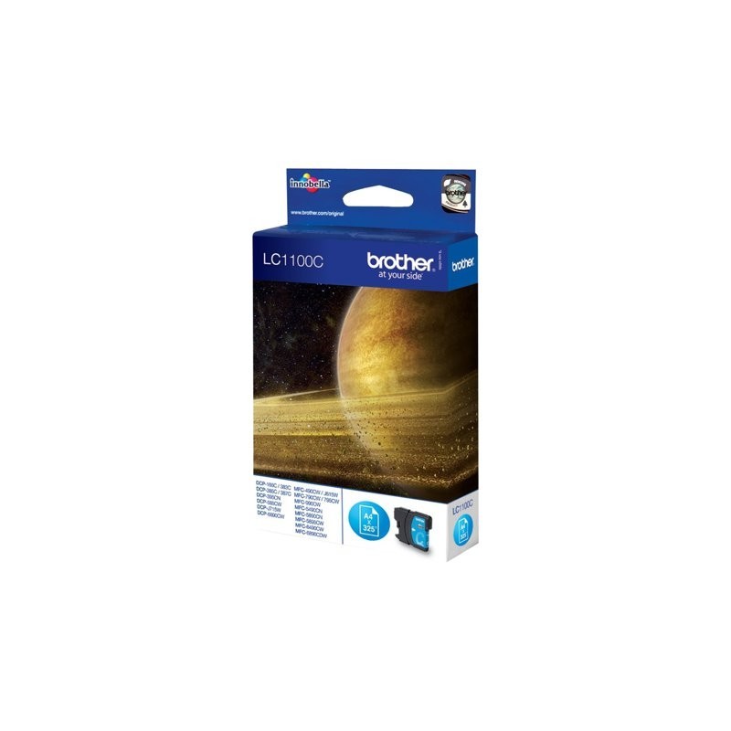 BROTHER LC1100C Tusz Brother LC1100C cyan 325str DCP395CN / DCP585CW / DCP6690CW