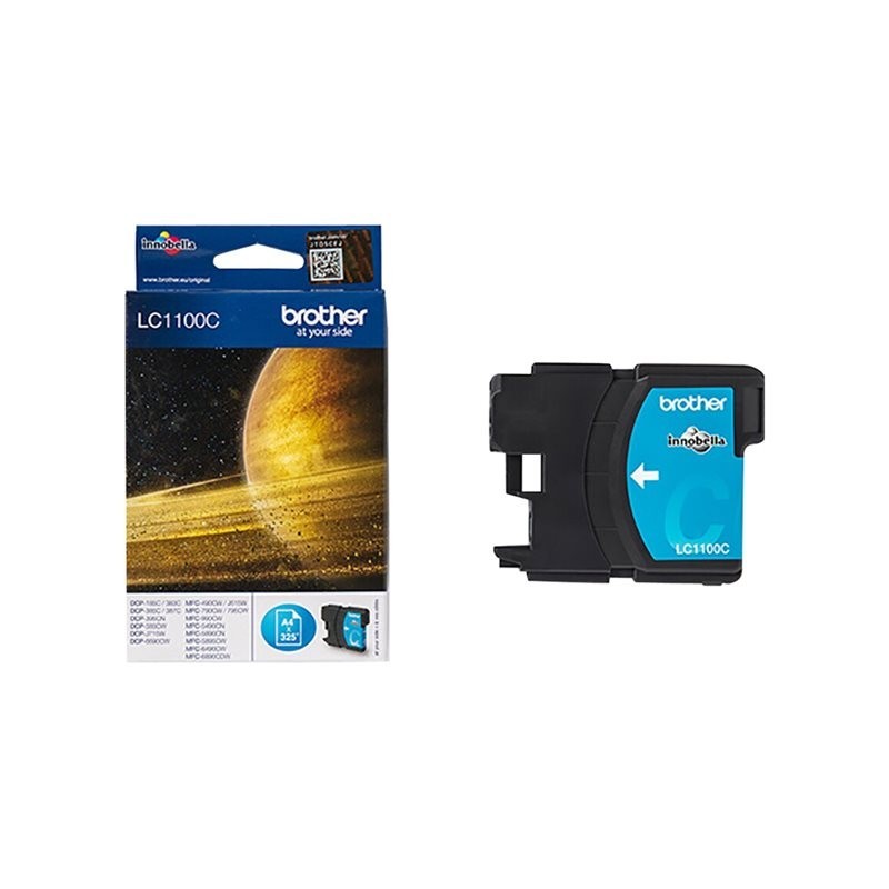 BROTHER LC1100C Tusz Brother LC1100C cyan 325str DCP395CN / DCP585CW / DCP6690CW
