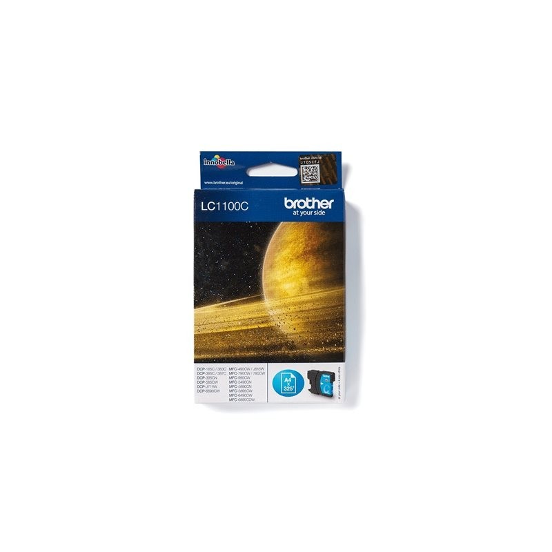 BROTHER LC1100C Tusz Brother LC1100C cyan 325str DCP395CN / DCP585CW / DCP6690CW