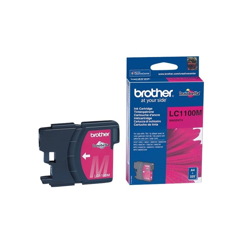 BROTHER LC1100M Tusz Brother LC1100M magenta 325str DCP395CN / DCP585CW / DCP6690CW